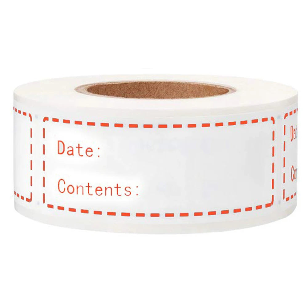 Dissolvable Food Labels By Food Safe 1x3'' Kitchen Storage Freezer Stickers Perfect For Reusable Containers 250 Labels Per Roll