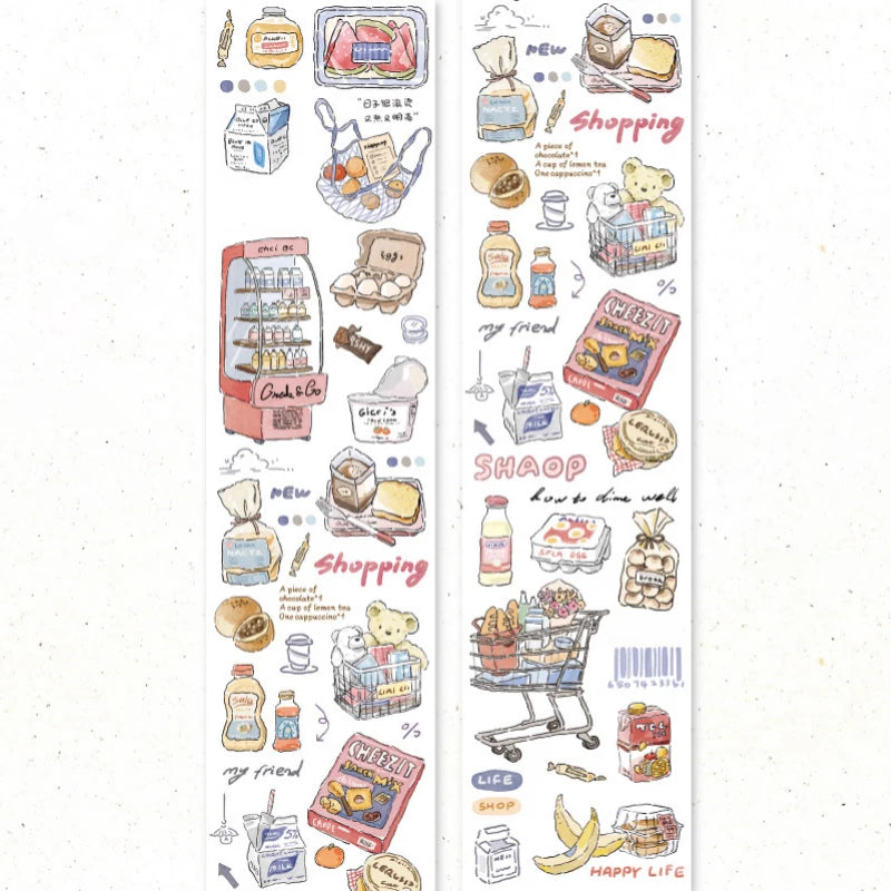 Mr. Paper 4 style 1 roll/pack of special oil masking tape for DIY phone case photo frame and other handbook material decoration