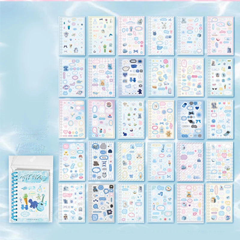 Mr. Paper 4Style 30Pcs/bag Cute Korean coil sticker book DIY creative handbook material photo frame scrapbook calendar