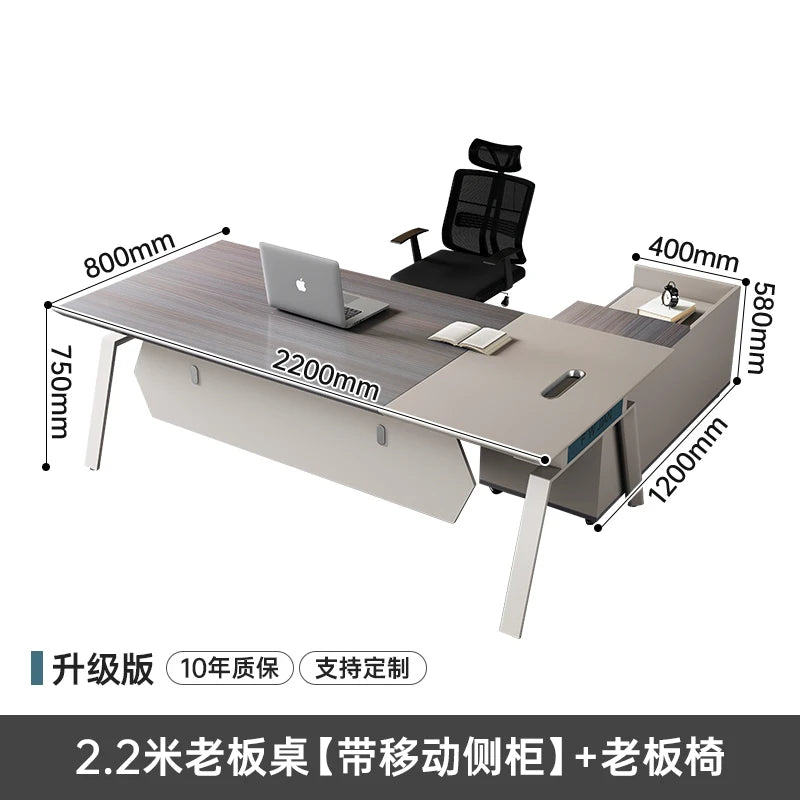 Living Room Lshaped Office Desk Luxury Design Chinese Style Fashion Office Desk Interior Escritorio Oficina Postmodern Furniture