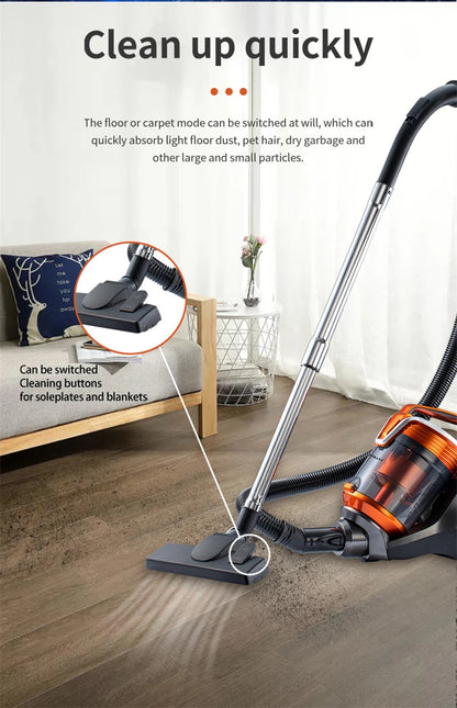 15000PA 3600W Vacuum clean polylinders Vacuum multi-cyclonic Filtration cored Vacuum Hard Floors Carpets FET Hair 220V