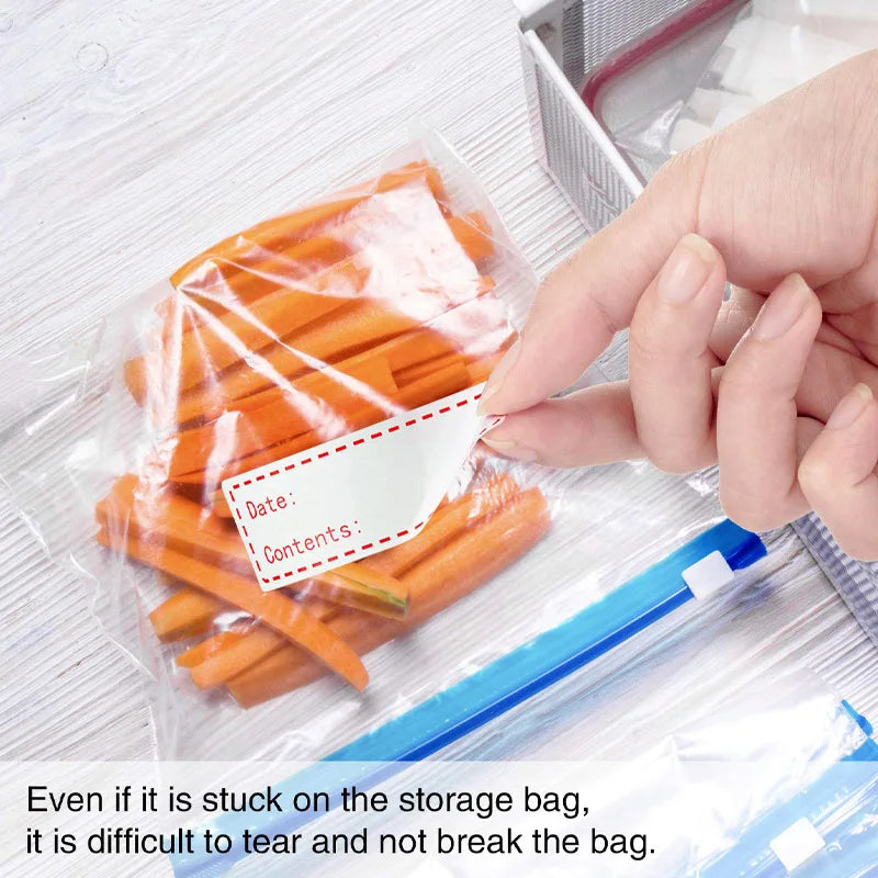 Dissolvable Food Labels By Food Safe 1x3'' Kitchen Storage Freezer Stickers Perfect For Reusable Containers 250 Labels Per Roll