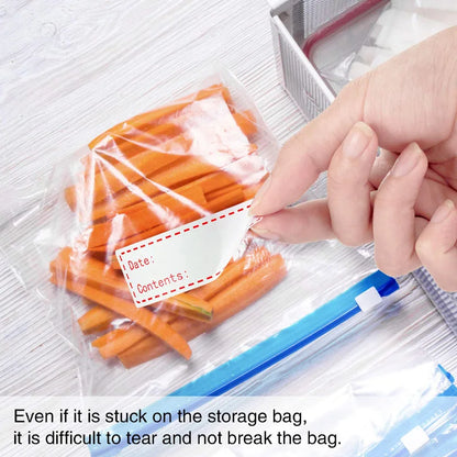 Dissolvable Food Labels By Food Safe 1x3'' Kitchen Storage Freezer Stickers Perfect For Reusable Containers 250 Labels Per Roll