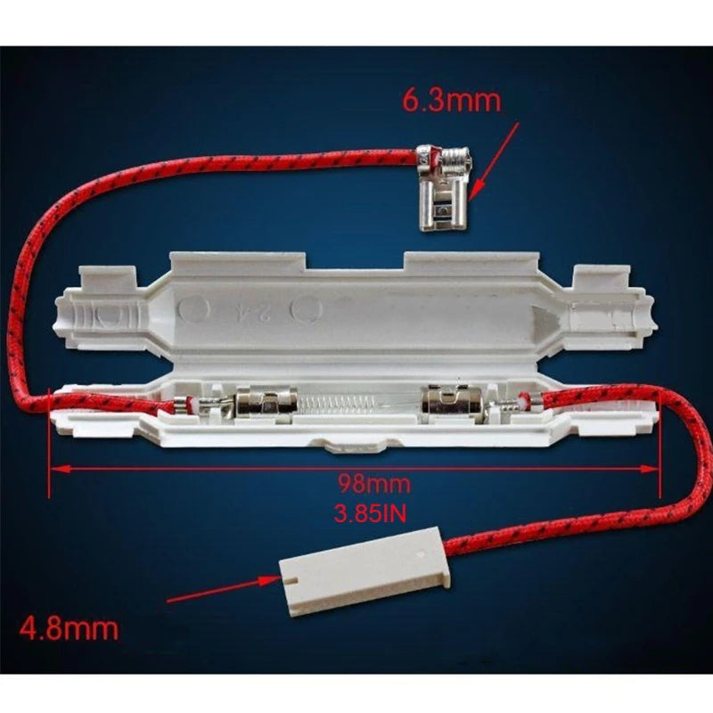 Y98B 5 Pcs High Voltage Microwave Fuses 0.65A/0.7A/0.75A/0.85A Microwave Oven Fuses Kit with Tube Shell Home Kitchen Cooking