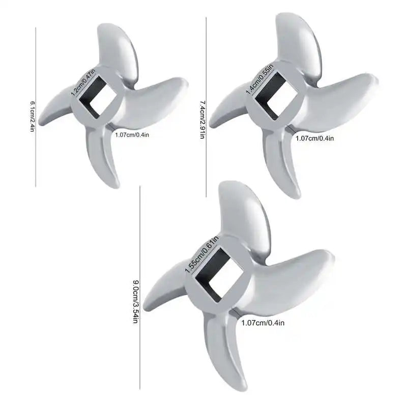 Meat Grinder Blade 4 Stainless Steel Blades Square Hole Meat Grinder Knife Home Kitchen Mincer Parts Accessories