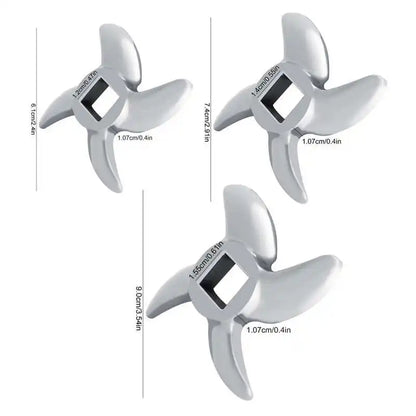 Meat Grinder Blade 4 Stainless Steel Blades Square Hole Meat Grinder Knife Home Kitchen Mincer Parts Accessories
