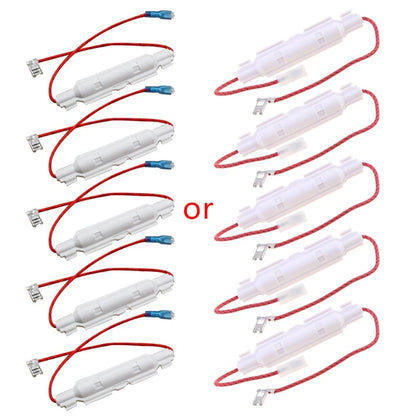 Y98B 5 Pcs High Voltage Microwave Fuses 0.65A/0.7A/0.75A/0.85A Microwave Oven Fuses Kit with Tube Shell Home Kitchen Cooking