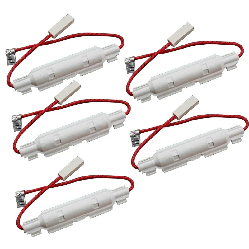 Y98B 5 Pcs High Voltage Microwave Fuses 0.65A/0.7A/0.75A/0.85A Microwave Oven Fuses Kit with Tube Shell Home Kitchen Cooking