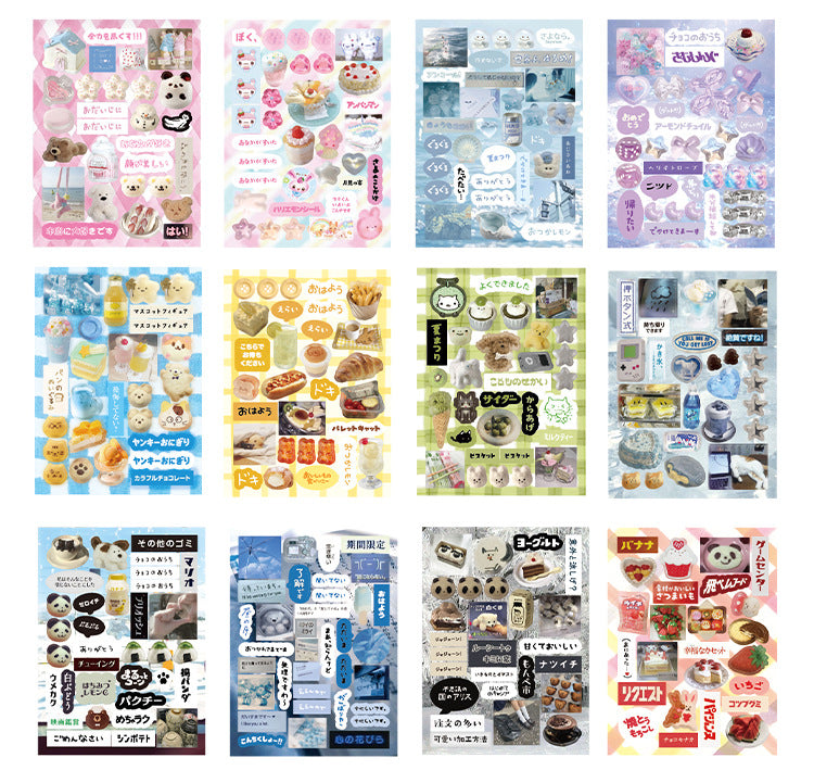 Mr. Paper 45 Sheets/book Creative Sticker Book Used of DIY Phone Case Photo Frame Album Scrapbook Retro Decoration Art Stickers