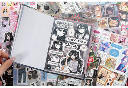 Mr. Paper 45 Sheets/book Creative Sticker Book Used of DIY Phone Case Photo Frame Album Scrapbook Retro Decoration Art Stickers