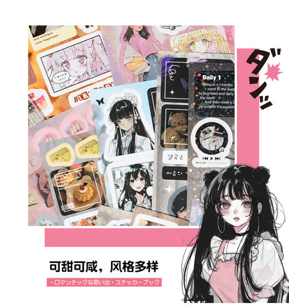 Mr. Paper 45 Sheets/book Creative Sticker Book Used of DIY Phone Case Photo Frame Album Scrapbook Retro Decoration Art Stickers