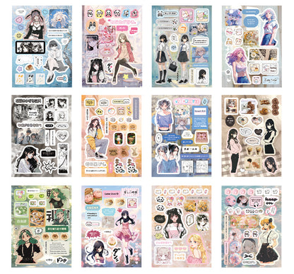 Mr. Paper 45 Sheets/book Creative Sticker Book Used of DIY Phone Case Photo Frame Album Scrapbook Retro Decoration Art Stickers