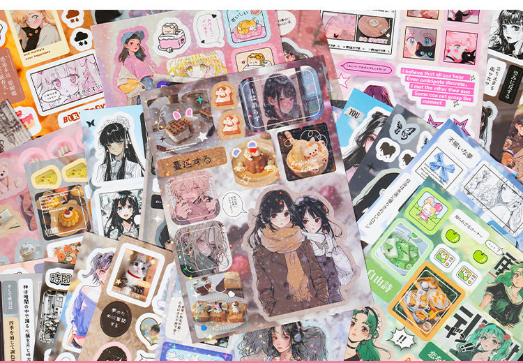 Mr. Paper 45 Sheets/book Creative Sticker Book Used of DIY Phone Case Photo Frame Album Scrapbook Retro Decoration Art Stickers