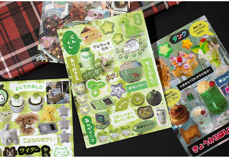 Mr. Paper 45 Sheets/book Creative Sticker Book Used of DIY Phone Case Photo Frame Album Scrapbook Retro Decoration Art Stickers