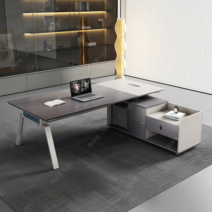 Living Room Lshaped Office Desk Luxury Design Chinese Style Fashion Office Desk Interior Escritorio Oficina Postmodern Furniture