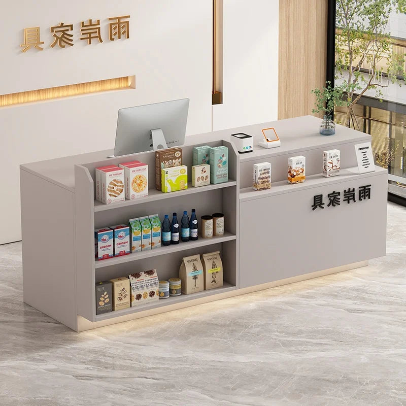 Office Bar Counter Cashier Counter Simple Custom Reception Desk Beauty Salon Escritorio De Recepcion Commercial Furniture