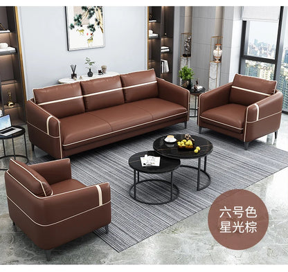 Office Sofa Simple Modern Business Meeting Leisure Lounge Area Reception Simple Office Sofa Coffee Table Combination