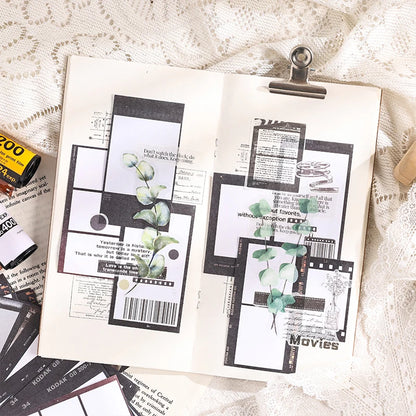 Mr. Paper, Retro Writing Bordered Message Paper, Scrapbook Supplies, Desktop Message, Decorative Notebook Photo Frame 100pcs