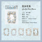 10Sheets/Bag Hollow Relief Retro Frame Collage Card European Flower Photo Frame Hand Account Decoration Material