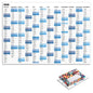 New 2025 English Wall Calendar Single Sheet Annual Wall Hanging Calendar Blank Gird Memo Daily Planner Simple Room Decoration
