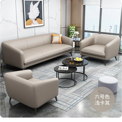 Office Sofa Business Reception Modern Simple Meeting Hotel Lobby Resting Area Office Sofa Coffee Table Set