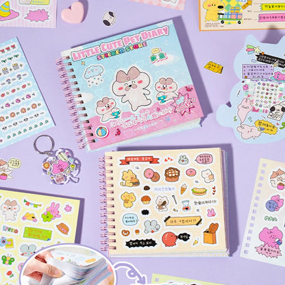 Mr. Paper 1Style 60Pcs/bag small cute pet diary sticker book DIY handbook scrapbook phone case photo frame calendar