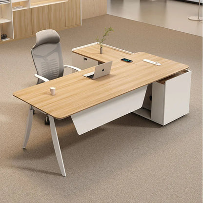 Wooden Study Office Desk Modern Computer Space Saving Luxury Design Safe Office Desk Aesthetic Mesa Ordenador Room Furniture