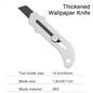 New Stainless Steel Portable Utility Knife Retractable Wallpaper Unboxing Knife Paper Cutter Office School Stationery Supplies
