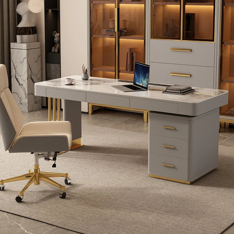 Chic Standing Desk Luxury Large Office Table Sleek European Floor Design Great Corporate Use Muebles Oficina Home Decoration
