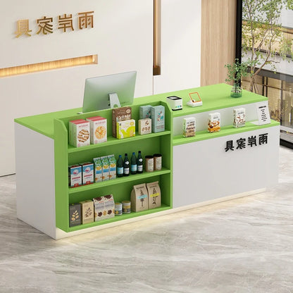 Office Bar Counter Cashier Counter Simple Custom Reception Desk Beauty Salon Escritorio De Recepcion Commercial Furniture