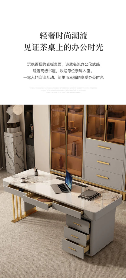 Chic Standing Desk Luxury Large Office Table Sleek European Floor Design Great Corporate Use Muebles Oficina Home Decoration