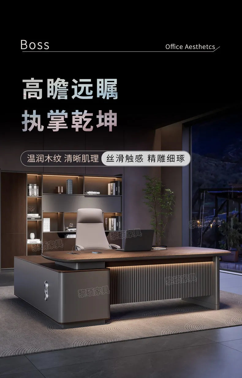 Fashion Large Size Office Desk Luxury Design Save Space Creative Computer Office Desk Executive Meuble Bureau Home Products