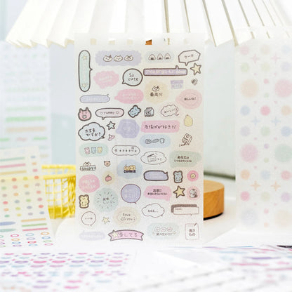 Mr. Paper 1Style 60Sheets/book Spring and Wishes Series Sticker Book DIY Handbook Scrapbook Photo Frame Envelope Decoration