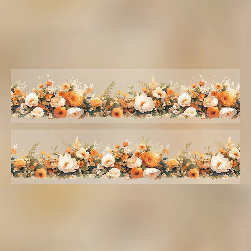 4Style 1Roll/bag floral aquascape tape for DIY handbook cup calendar envelope glass bottle photo frame scrapbook decoration