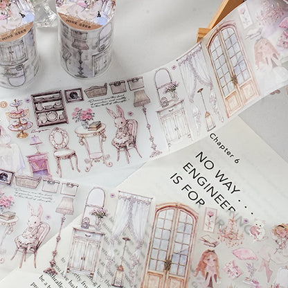 Mr Paper 3rolls/bag Good Time Series Matte PET Scenic Tape Masking Tape DIY Scrapbooking Photo Frame Glass Mug Phone Case