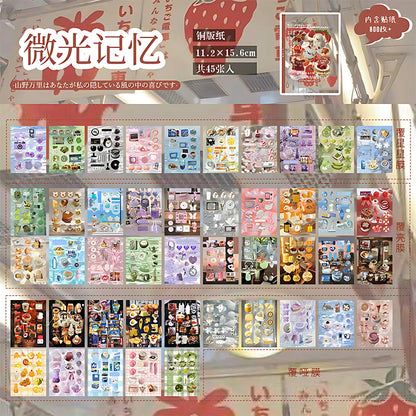Mr. Paper 45 Sheets/book Creative Sticker Book Used of DIY Phone Case Photo Frame Album Scrapbook Retro Decoration Art Stickers