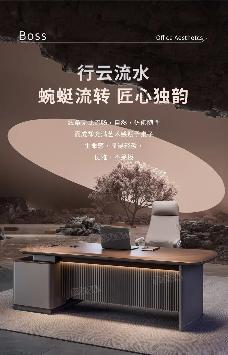 Fashion Large Size Office Desk Luxury Design Save Space Creative Computer Office Desk Executive Meuble Bureau Home Products