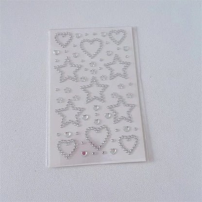 MINKYS New Arrival Pearl Star Heart Bling Bling Stickers DIY Scrapbook Stickers Confetti Decoration DIY Photo Frame Face Sticker