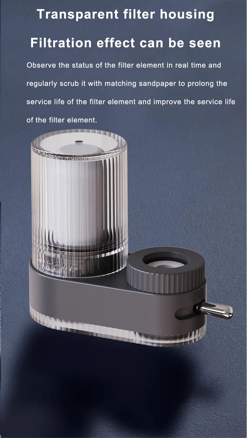 Splash proof faucet filter, water purifier, kitchen water treatment equipment, tap water filter customized