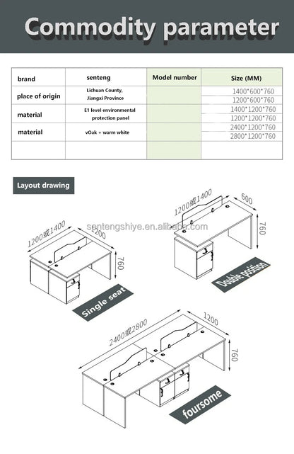 Modern Executive Desk for Office Hot Staff Workstation with Computer Center Modern Office Furniture  boss office desk