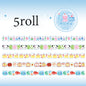 Mr Paper 5rolls/bag Cute Release Shaped Pull Strips Washi Tape Set Masking Tape DIY Water Cup Photo Frame Journal