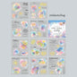 Mr Paper 20Pcs/bag Flower Watercolour Dyeing Foil Stamping Die-cut Sticker Book DIY Handbook Photo Frame Album Calendar