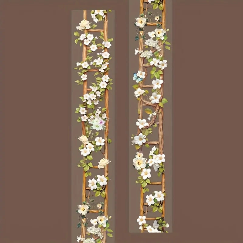 Mr. Paper, 200cm/roll, Flower, Branch, Leaf, Vine Theme Tape, Scrapbook, Photo Frame, Diary, Decorative Sticker Tape