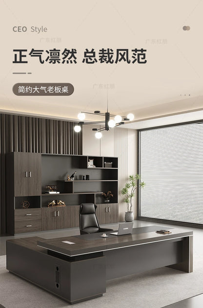 Wooden Lshaped Office Desk Modern Computer Standing Organizers Office Desk Space Saving Escritorio Oficina Postmodern Furniture