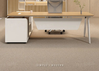 Wooden Study Office Desk Modern Computer Space Saving Luxury Design Safe Office Desk Aesthetic Mesa Ordenador Room Furniture
