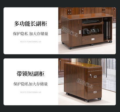 Modern Wooden Office Desk Storage Design Multifunctional Nordic Office Desk Gaming Computer Meuble Bureau Commercial Furniture