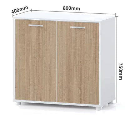 Office Furniture 2 Swing Door White Low Cabinet Office Filing Storage Cabinets