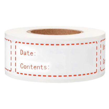 Dissolvable Food Labels By Food Safe 1x3'' Kitchen Storage Freezer Stickers Perfect For Reusable Containers 250 Labels Per Roll