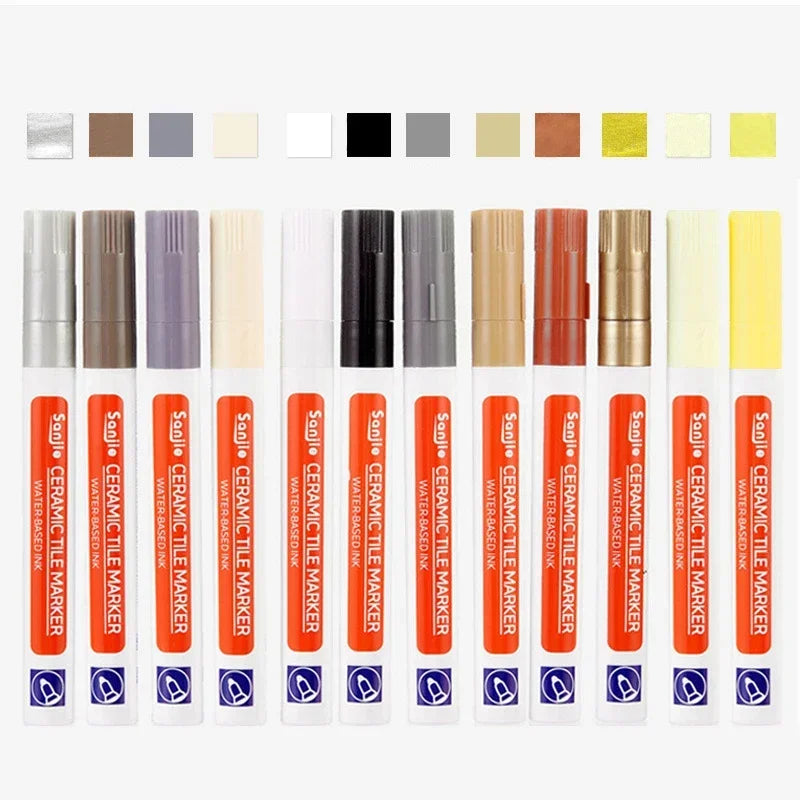Ceramic Tile Sewing Pen Kitchen Bathroom Wall Floor Tile Special Gap Color Pen Repair Anti-Mold Waterproof Sewing Agent Pen Hook