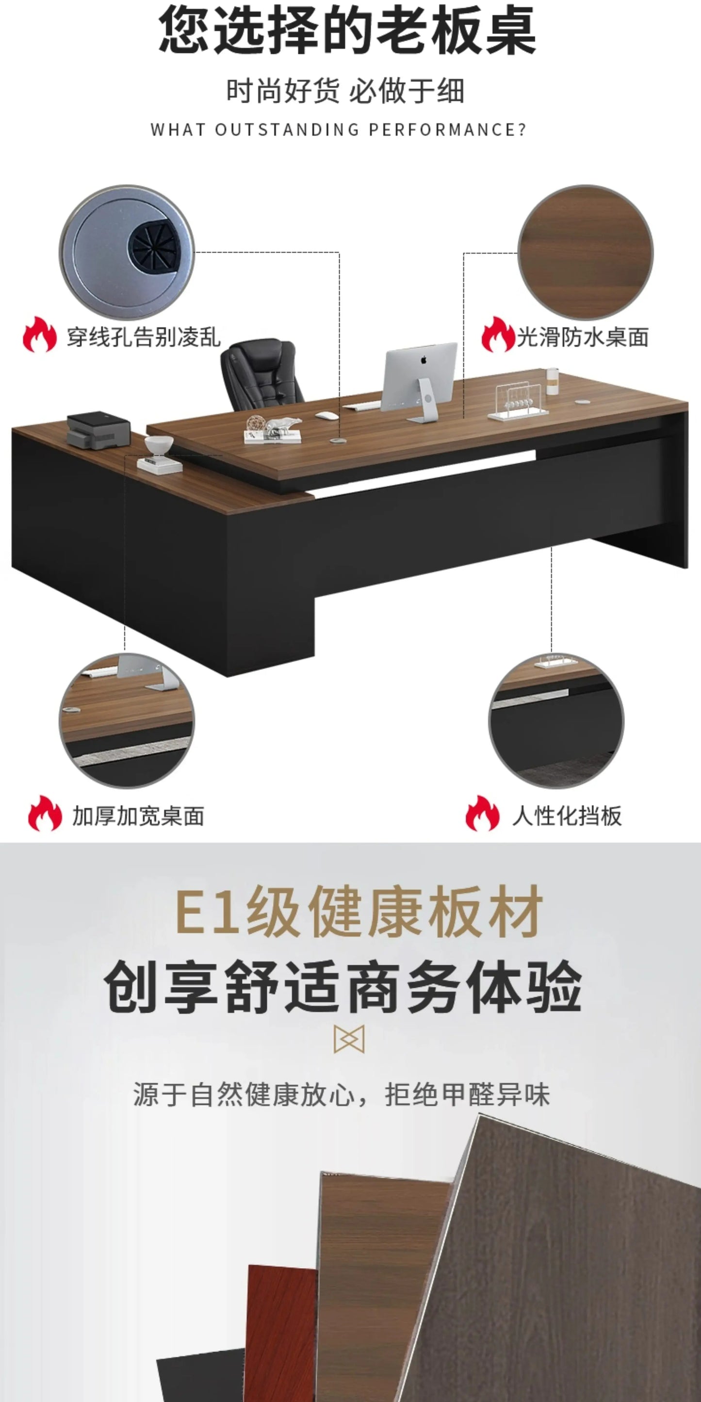 Standing Aesthetic Office Desk Design Large Organizers Modern Fashion Office Desk Interior Mesas Escritorio Room Furnitures